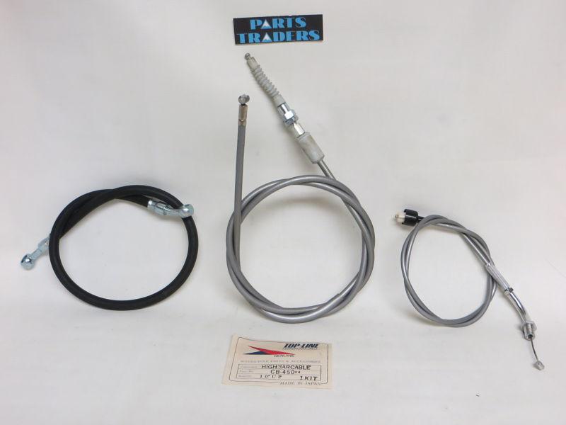 Top line honda high bar clutch throttle cable kit 10" ext cb 450 cb450 k3 k4