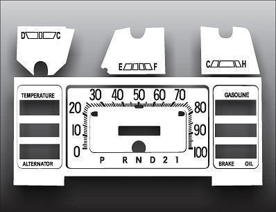 1976-1980 plymouth volare aspen instrument cluster white face gauges 76-80