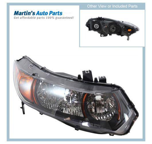 Clear lens new headlight lamp right hand halogen rh passenger side coupe