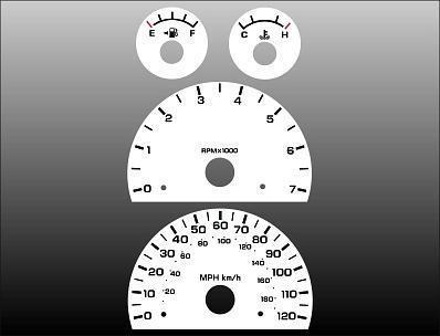 2004 dodge dakota instrument cluster white face gauges 04