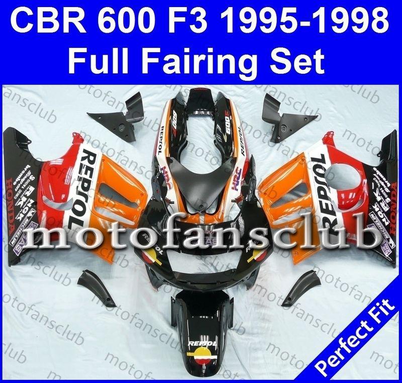 Fit honda cbr600f3 97 98 cbr600 f3 600f 1997 1998 fairing kit bodywork #02 b