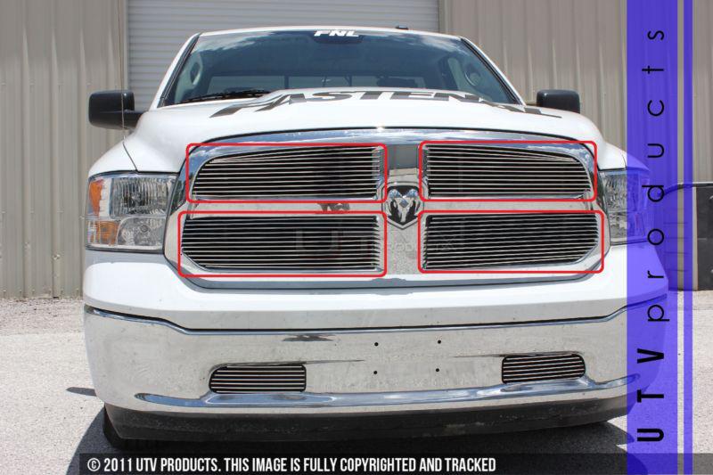 2013  dodge ram 1500 upper 4pc chrome billet grille kit 13 custom