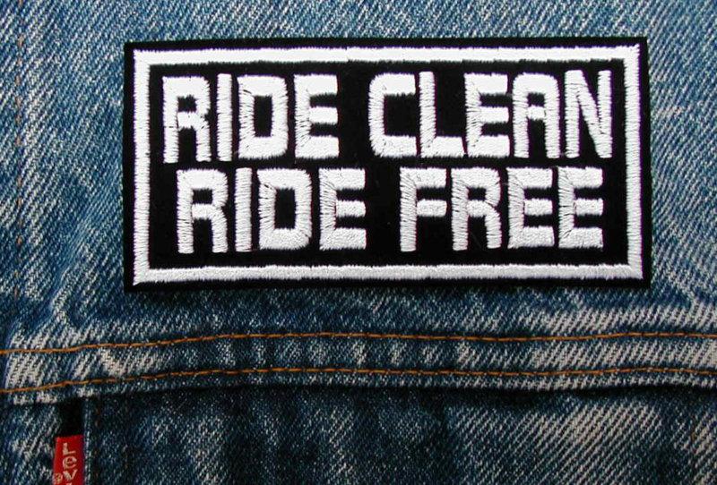 Narcotics anonymous ride clean biker motorcycle patch in white by dixiefarmer
