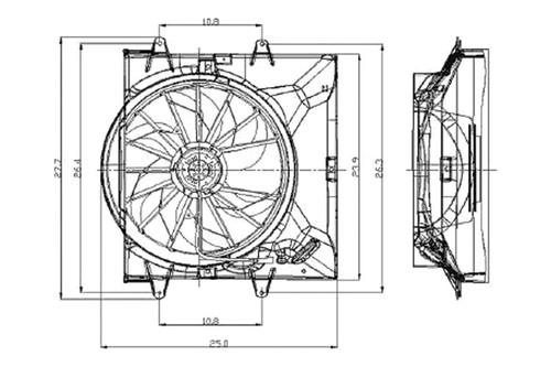 Replace ch3115142 - 2004 jeep grand cherokee dual fan assembly suv oe style part