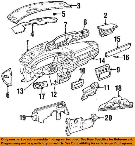 Mopar oem 4595838ac instrument panel-pad