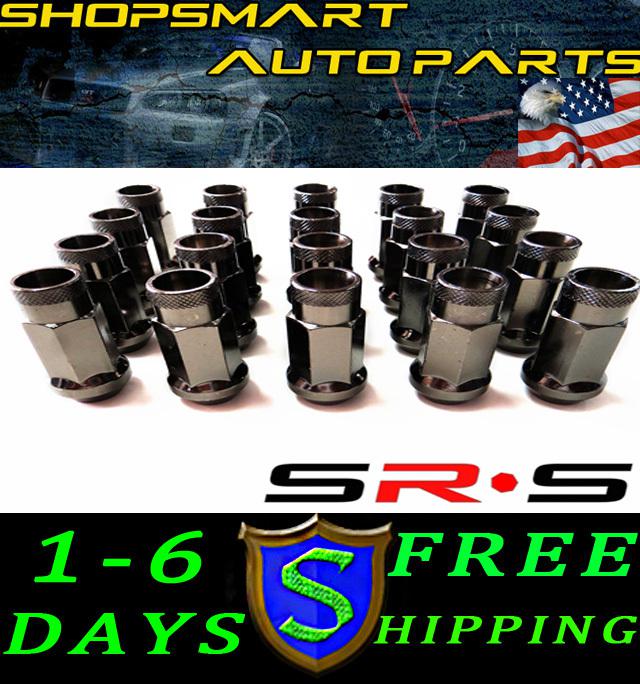 Srs sr*s 12x1.5 gun metal steel jdm lug nuts honda acura toyota civic crx eg ek 