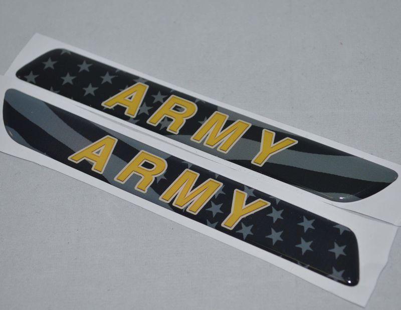 Custom "army logo" saddlebag latch reflector decals for harley touring models 