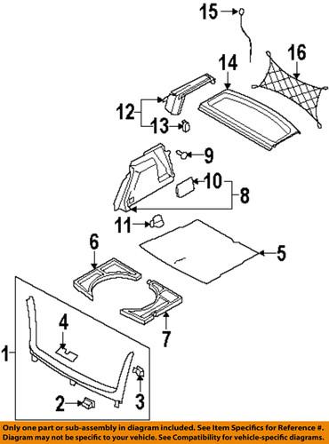 Volkswagen oem 1k6863459t82v interior-rear-rear trim panel