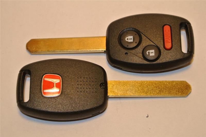 New red h honda 2006 civic  key blank replacement empty key shell si fa5 fd2 fd