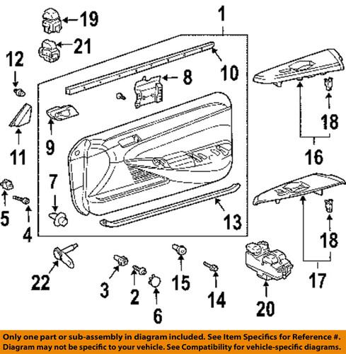 Toyota oem 8482006052 door component/door window switch panel