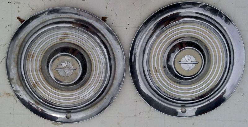 Estate find 1950's 1960's 1970's vintage hub caps set of 2