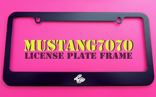 1 brand new volkswagen rabbit black metal license plate frame + screw caps