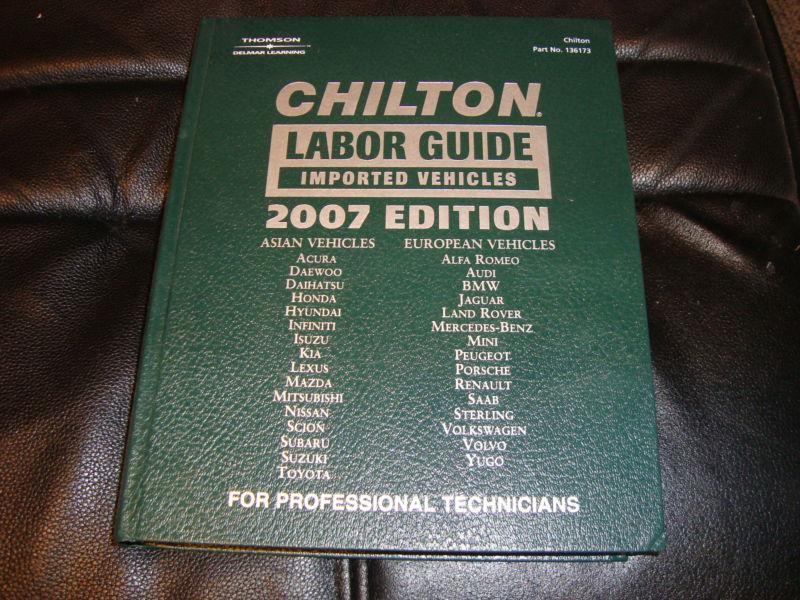 Chilton import labor guide 2007 editioin