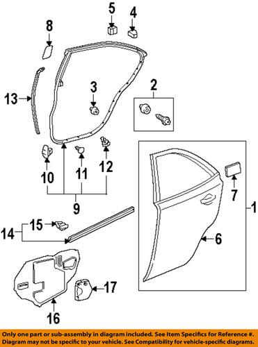 Lexus oem 6785875020 rear door-protector