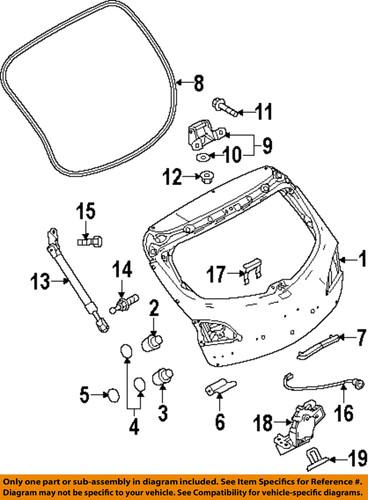 Mazda oem g33m62310 trunk lock actuator motor/trunk/trunk part