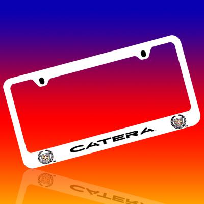 Cadillac catera chrome engraved license plate frame tag