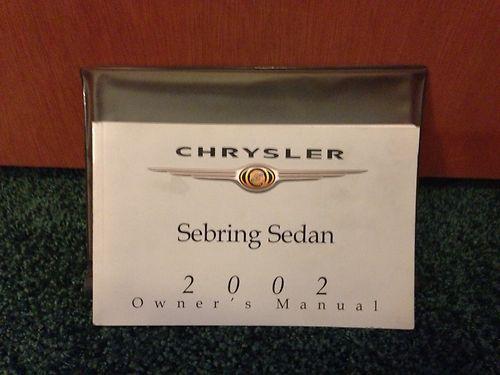 2002 chrysler sebring sedan owners manual