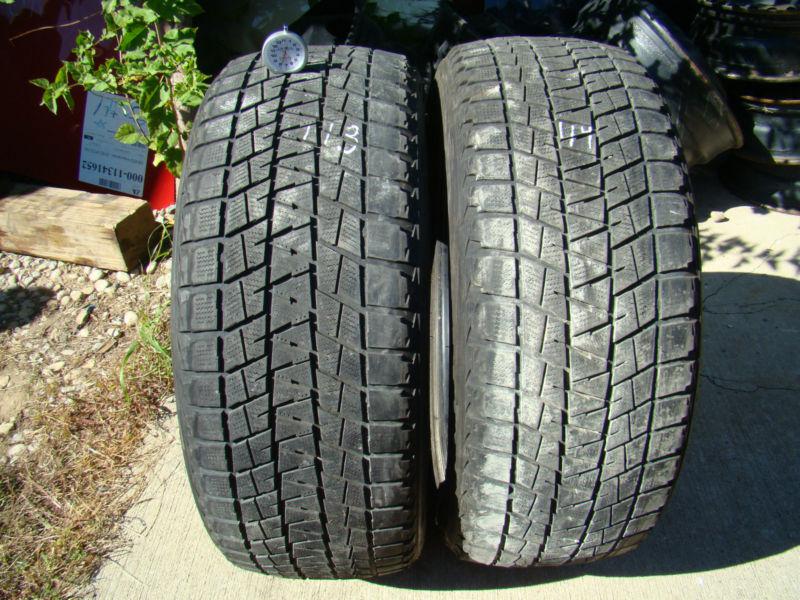 Bridgestone blizzak 265 50 20 7/32 good two used snow winter tires  #113 114