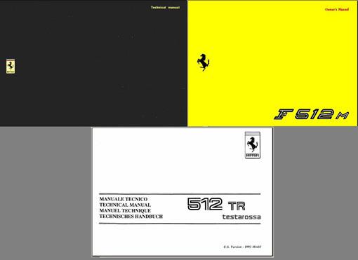 Ferrari 512 tr m owners manual's 512tr technical info