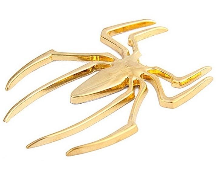 Cute gold 3d spider spiderman decal car auto sticker emblem badge 