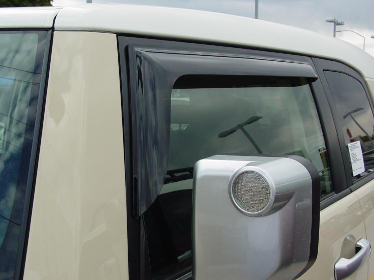 Toyota fj cruiser 2007 - 2013 tape-on wind deflectors vent visor shade guard