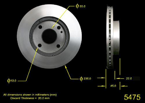 Bendix prt1634 front brake rotor/disc-disc brake rotor