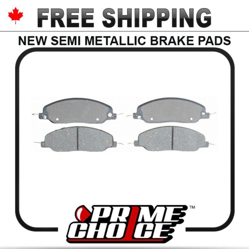 New premium complete set of front metallic disc brake pads with shims