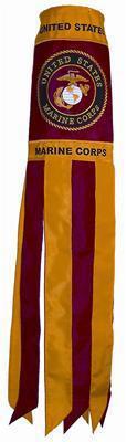 Ghh wind sock u.s. marine corps red yellow 40" length 6" width ea