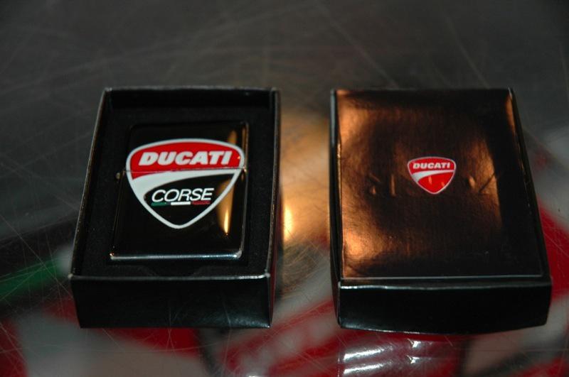 Ducati corse logo black enameled cigarette lighter