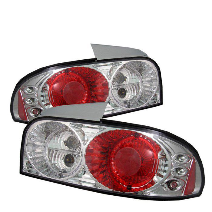 93-01 subaru impreza ls 2.5rs chrome tail brake lights lamps left+right chrome