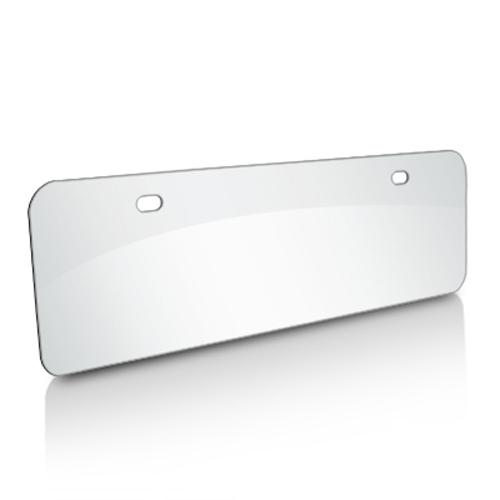 Chrome blank half-size stainless steel license plate, high quality + free gift