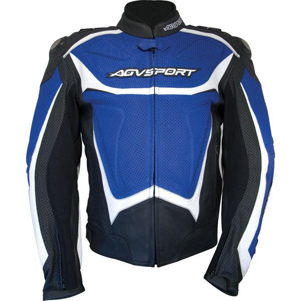 Blue 48 agv sport laguna leather jacket