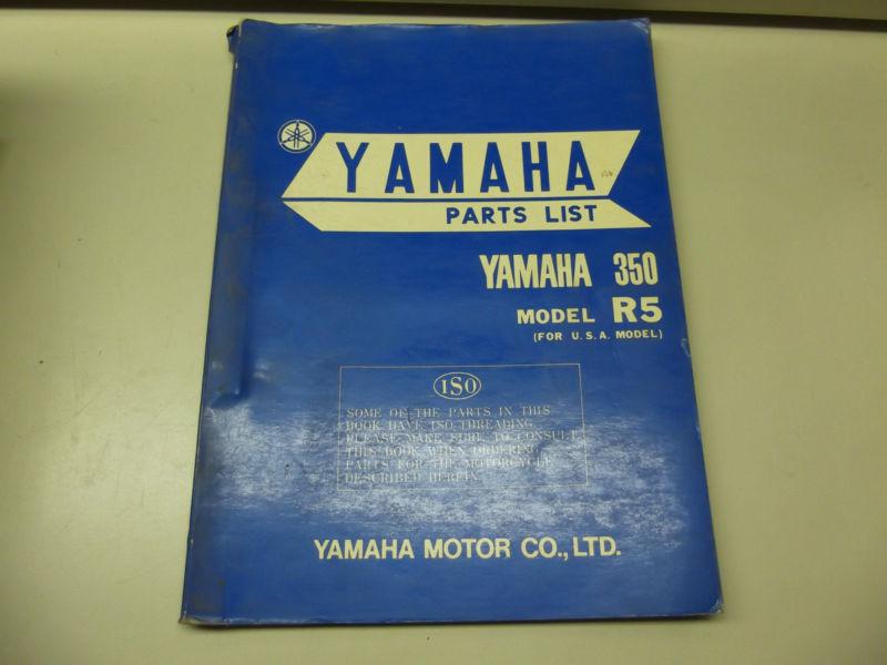 Yamaha 350 model r5  parts list yamaha motor co.,ltd motorcycle literature