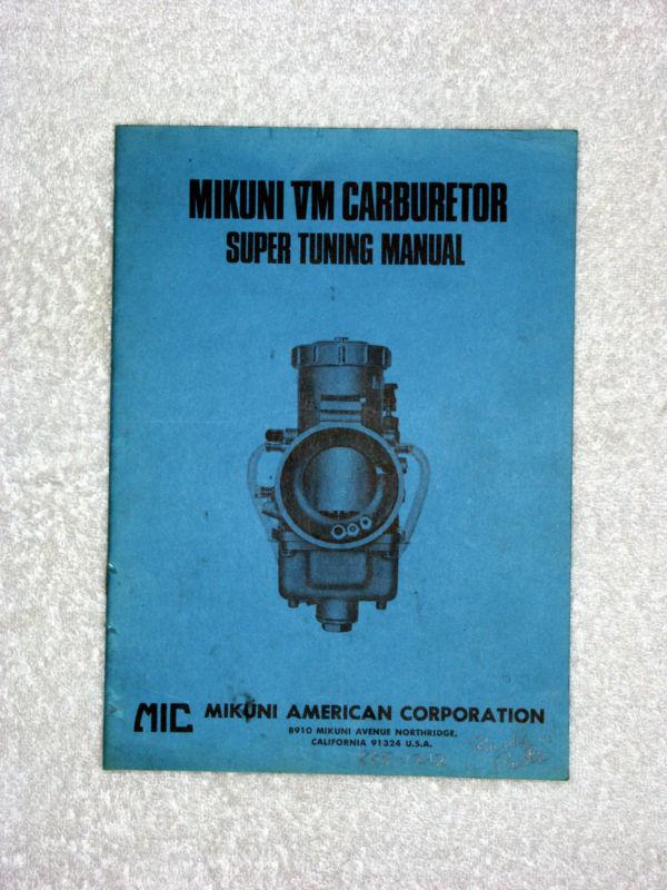 Sell 1970s Vintage Mikuni Carburetor Super Tuning Manual in Prescott