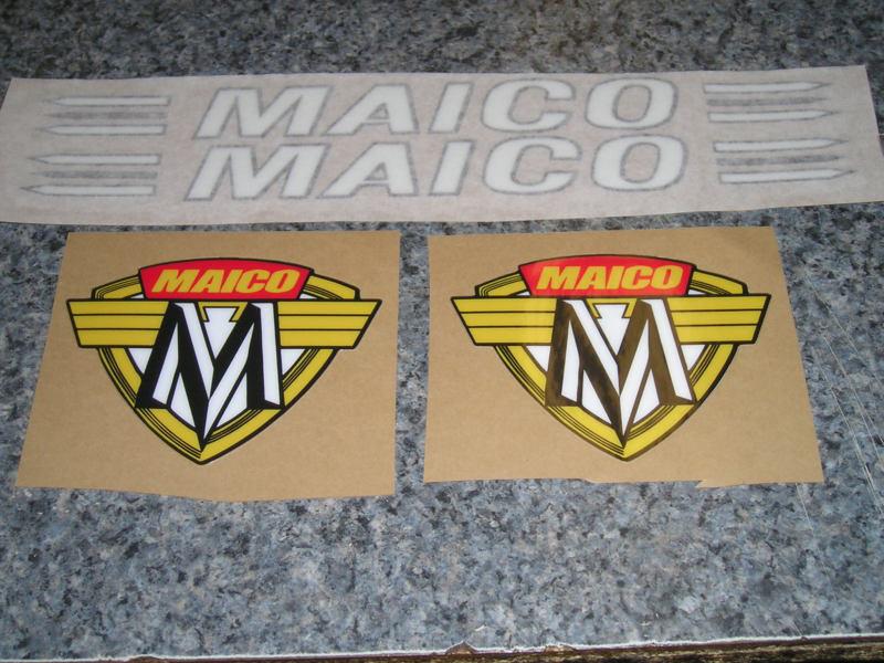 Maico tank decal set for 70 -76 250/ 360/ 400/ 440/501 - new.