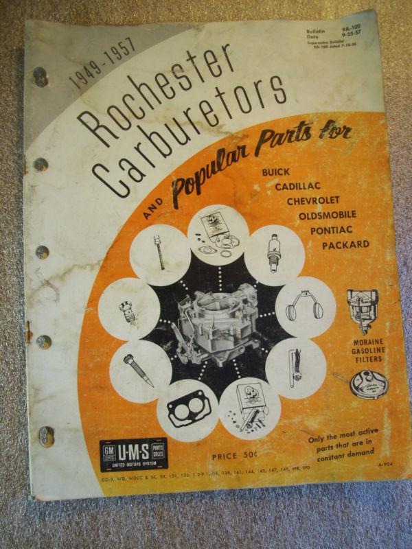 Rochester carburetors 1949-1957 buick cadillac chevrolet olds pontiac gc repair5