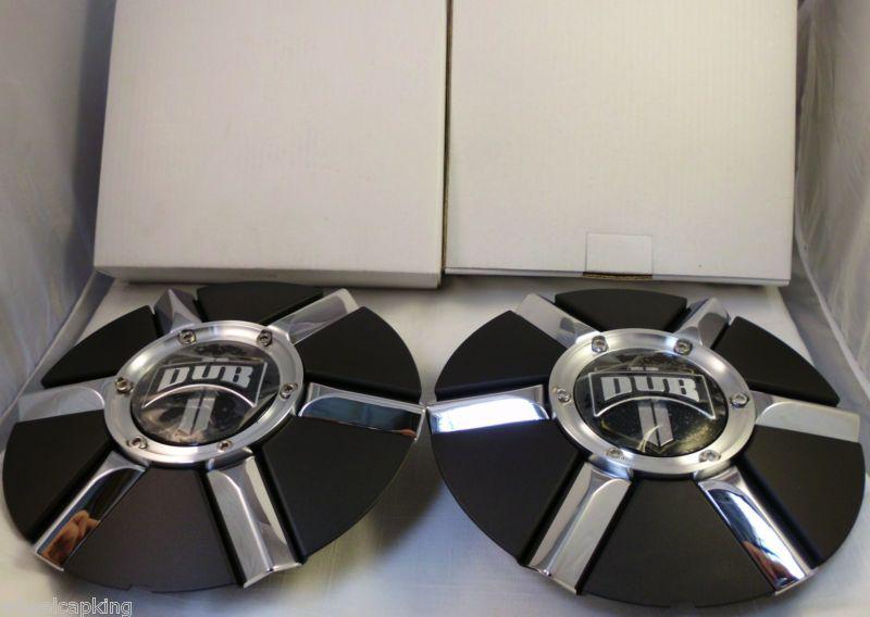 Dub big homie black on chrome custom wheel center cap caps set of 4 # 3810-11