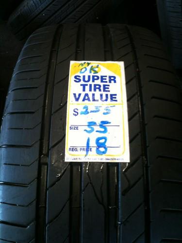 1 used run flat  continental crosscontact uhp ssr  tire size 255/55/18 103vr   