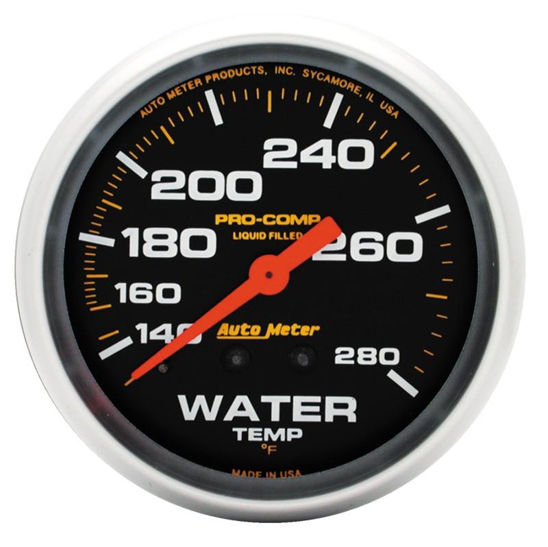 Auto meter 5431 pro-comp; liquid-filled mechanical water temperature gauge