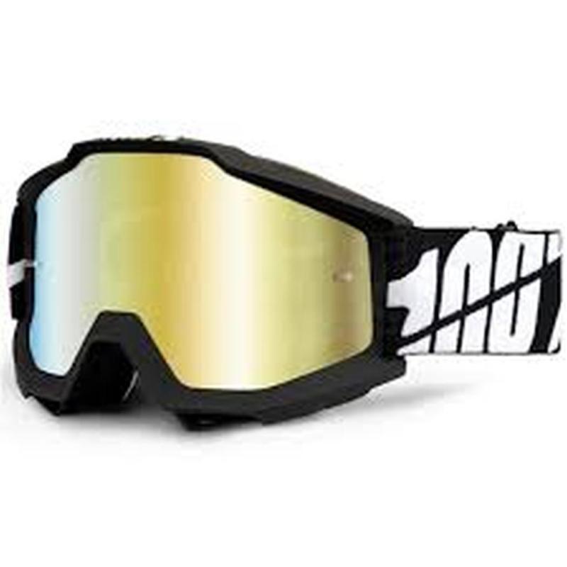 New 100% accuri adult goggles, black tornado, with clear lens