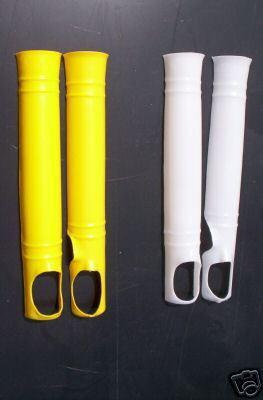 New 1976 suzuki rm250/370 works style translucent or yellow fork guards 