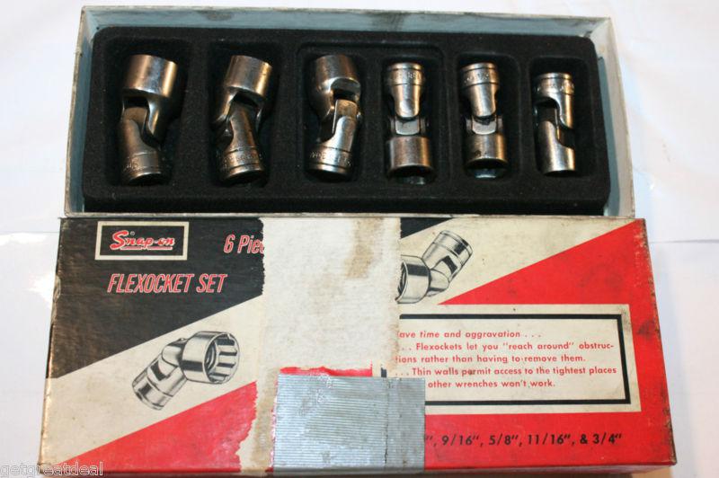 Snap-on tools 3/8" drive universal shallow 6-point socket set 6pc 7/16"-3/4"