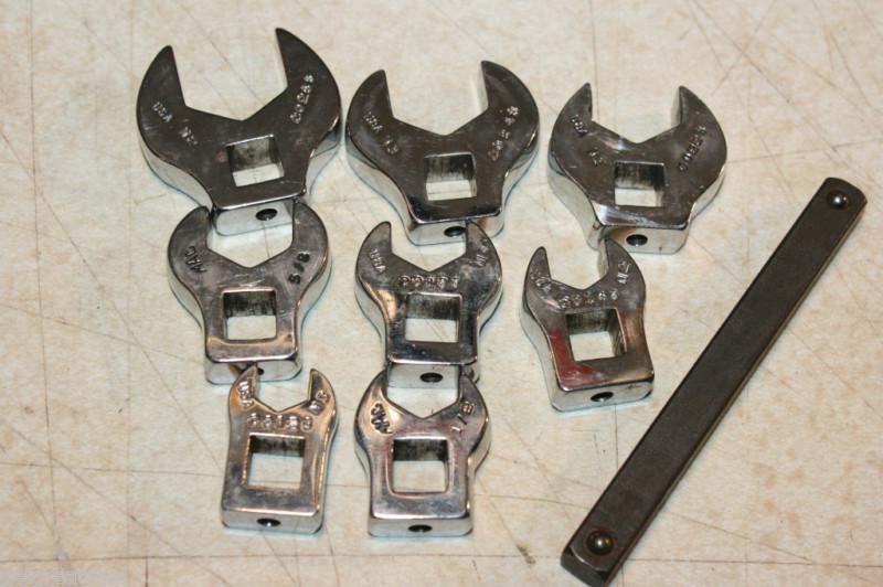 Mac tools 3/8" drive sae open end crowfoot wrench adapter set 8 pc  13/16"-3/8"