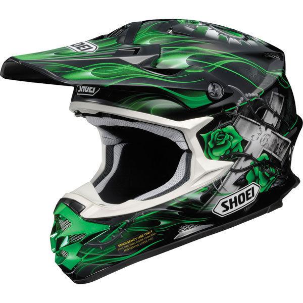 Green/black xl shoei vfx-w grant helmet 2013 model