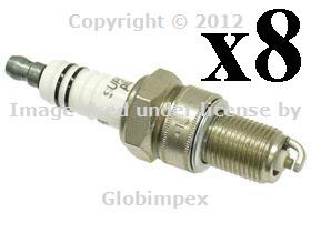 Mercedes r107 others 8 cyl spark plugs bosch oem new (8) + 1 year warranty