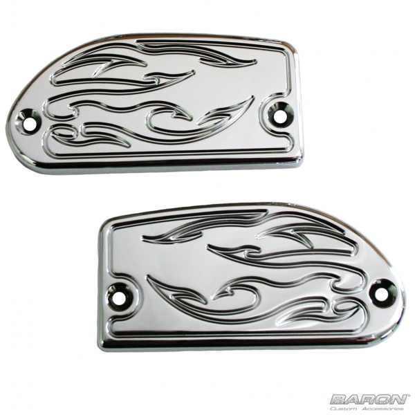 Baron master cylinder covers flame chrome fits yamaha roadliner 2006-2013