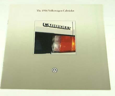 1986 86 vw volkswagen cabriolet brochure  cabriolet, cabriolet best seller 