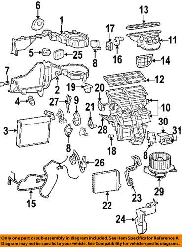 Jeep oem 5143104ab evaporator & heater-wire harness