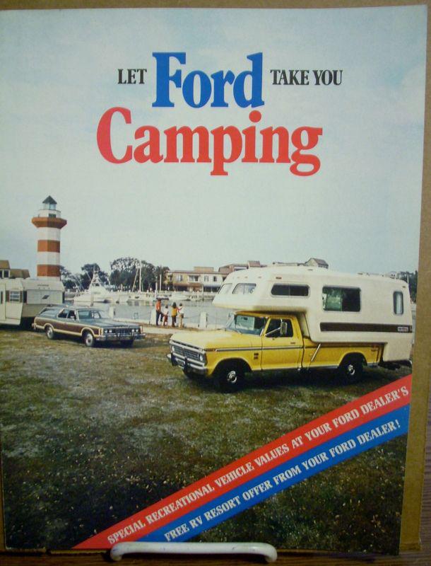 1973 73 ford truck camping rv sales brochure f 100 250 350 bronco ranchero & car