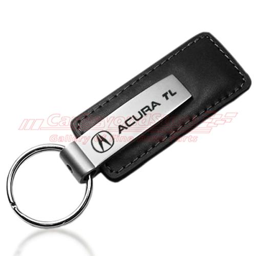 Acura tl black leather key chain, keychain, key ring, licensed + free gift